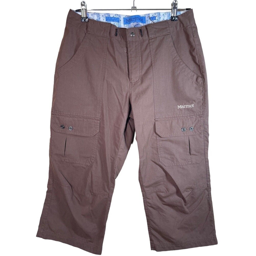 Marmot Capri Pants 6 Womens Brown Cargo Pockets Cropped‎ Beth Rodden Outdoor